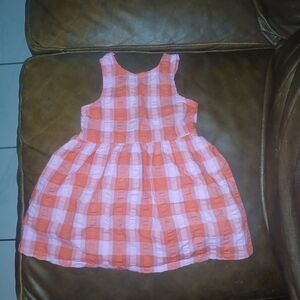 Charming Pink and Orange Kids Dress